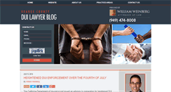 Desktop Screenshot of orangecountyduilawyerblog.com